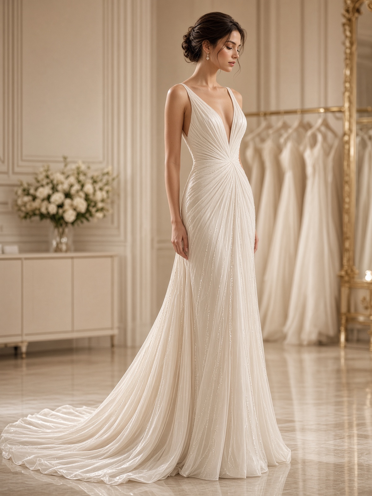 Pearl White Gown