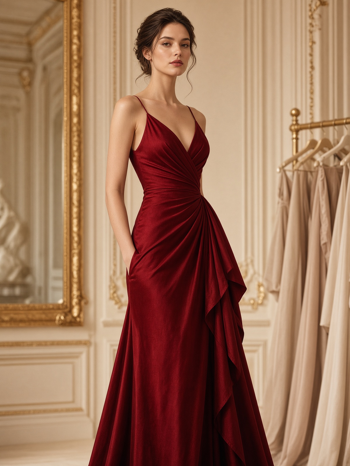 Noir Column Gown